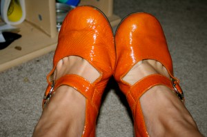I love my old-ass orange shoes! I dug them out this week and hadn't worn them in three years. 