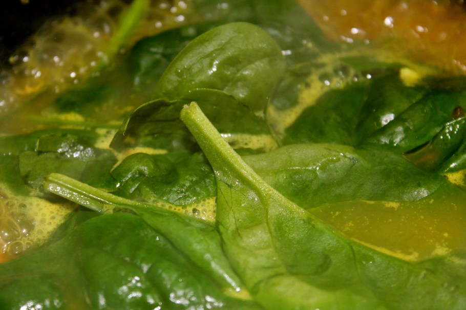 Spinach is high in zinc, thought to fight the common cold.