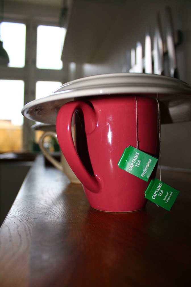 Peppermint tea, extra strong. 