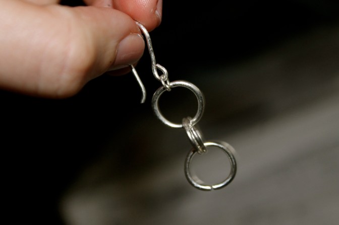 First chain maille earrings.
