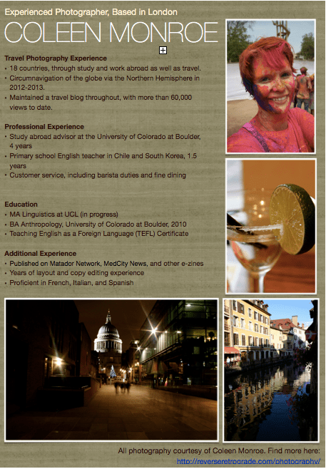 A CV is a great place for bullet points. An article? Maybe not. 