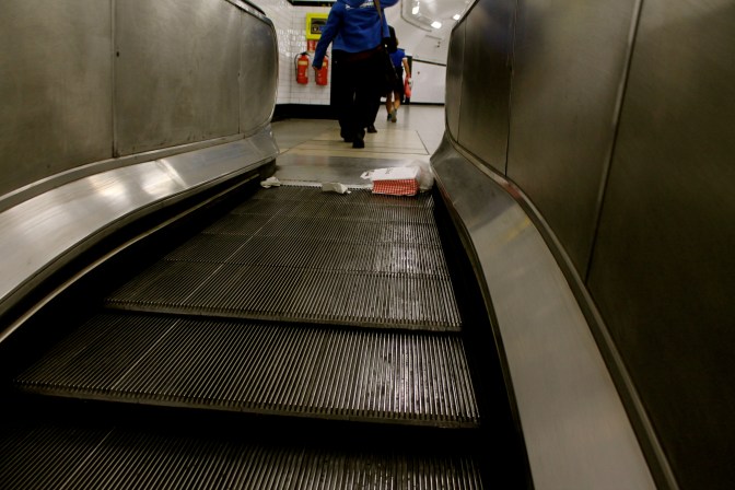 Or on the escalator...