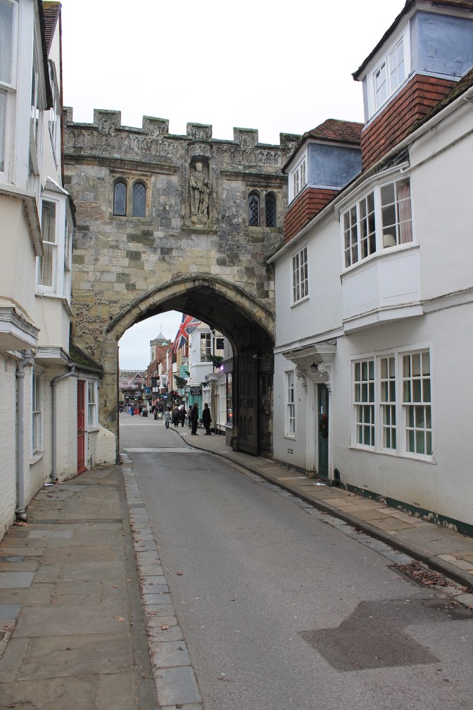 Medieval gate to the cathedral, made with stones moved from Old Sarum