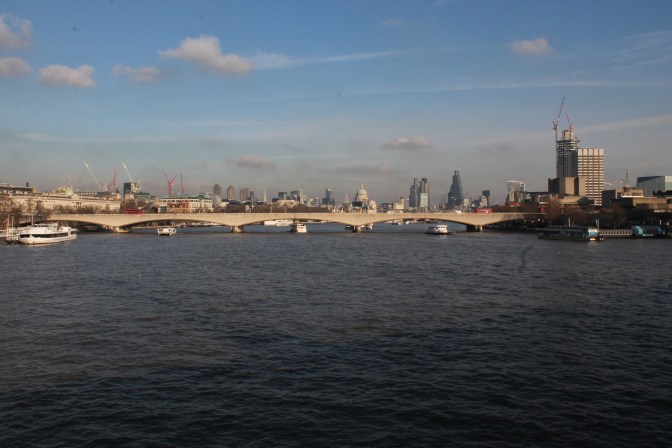 The first view of the Thames I ever had, in April 2013
