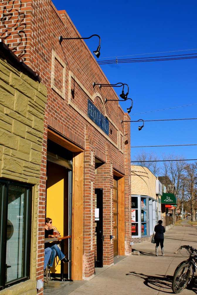 The red brick exterior