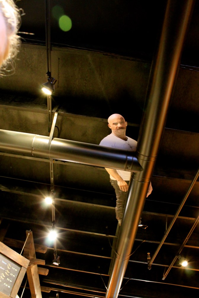 Vin Disel on the ceiling? 